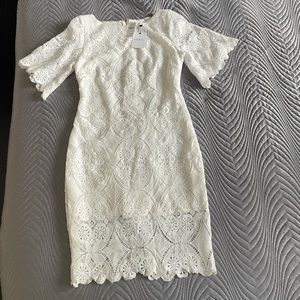 Few moda New York white lace midi dress